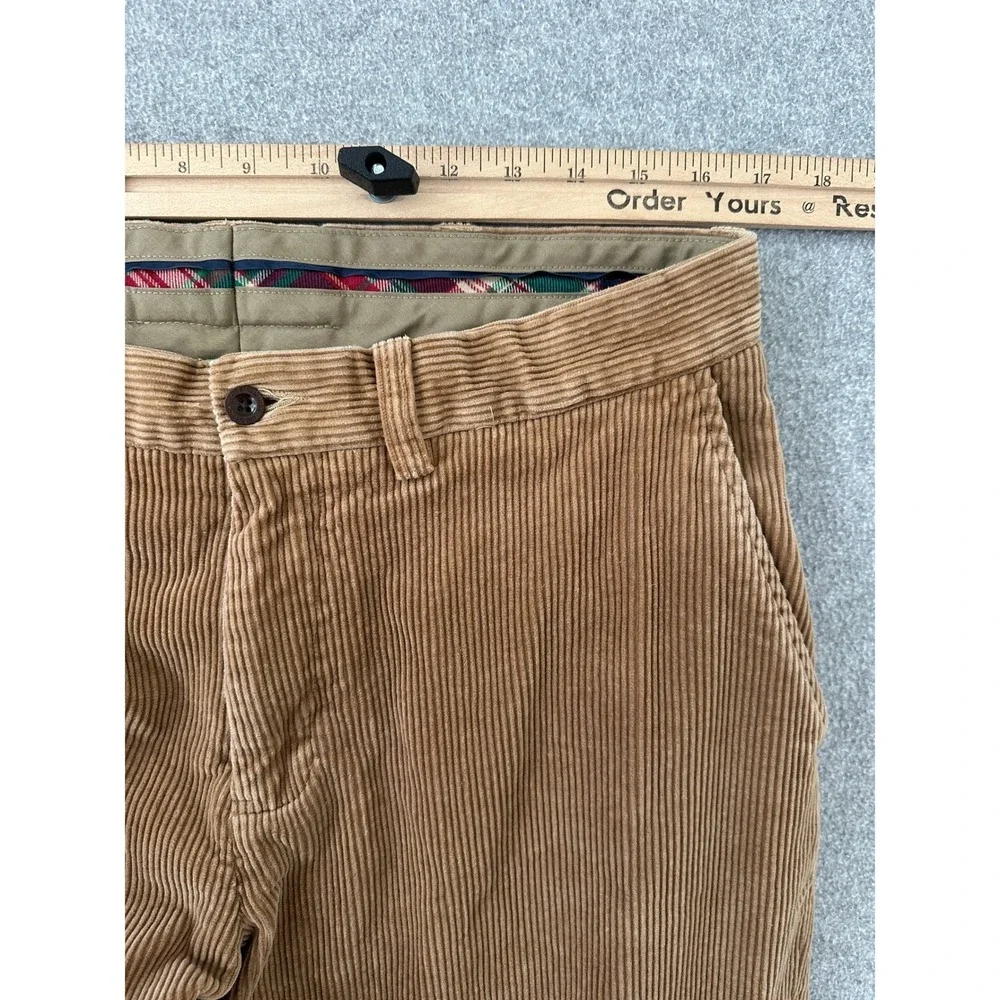 Polo Ralph Lauren Corduroy Pant Men 34x30 Tan Brown Preston Trousers Classic Fit
